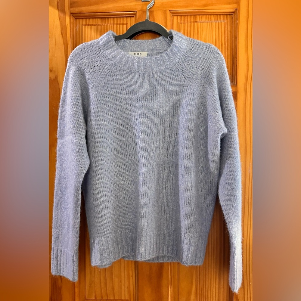 COS Soft blue Turtleneck Sweater